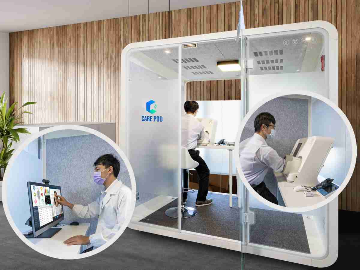 达擎于医疗科技展中展出＂远距诊疗舱＂，，，以因应医疗数字化及社会高龄化趋势下、、、复诊及慢性病患等族群对于远距看诊需求逐渐升高所推出的创新整合方案。。多功能合一、、高隐私性的远距诊疗舱可根据病患端与医师端的不同需求，，提供弹性化及客制化功能，，，节省医生和病患的精力及时间